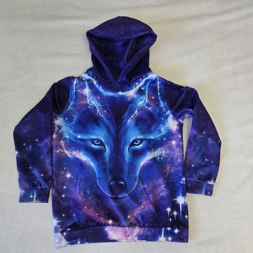 Galaxy Wolf Hoodie Size XL